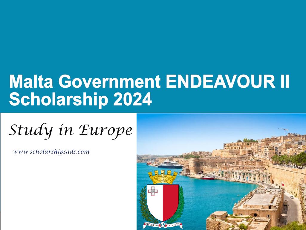 Malta Government ENDEAVOUR II Scholarships.