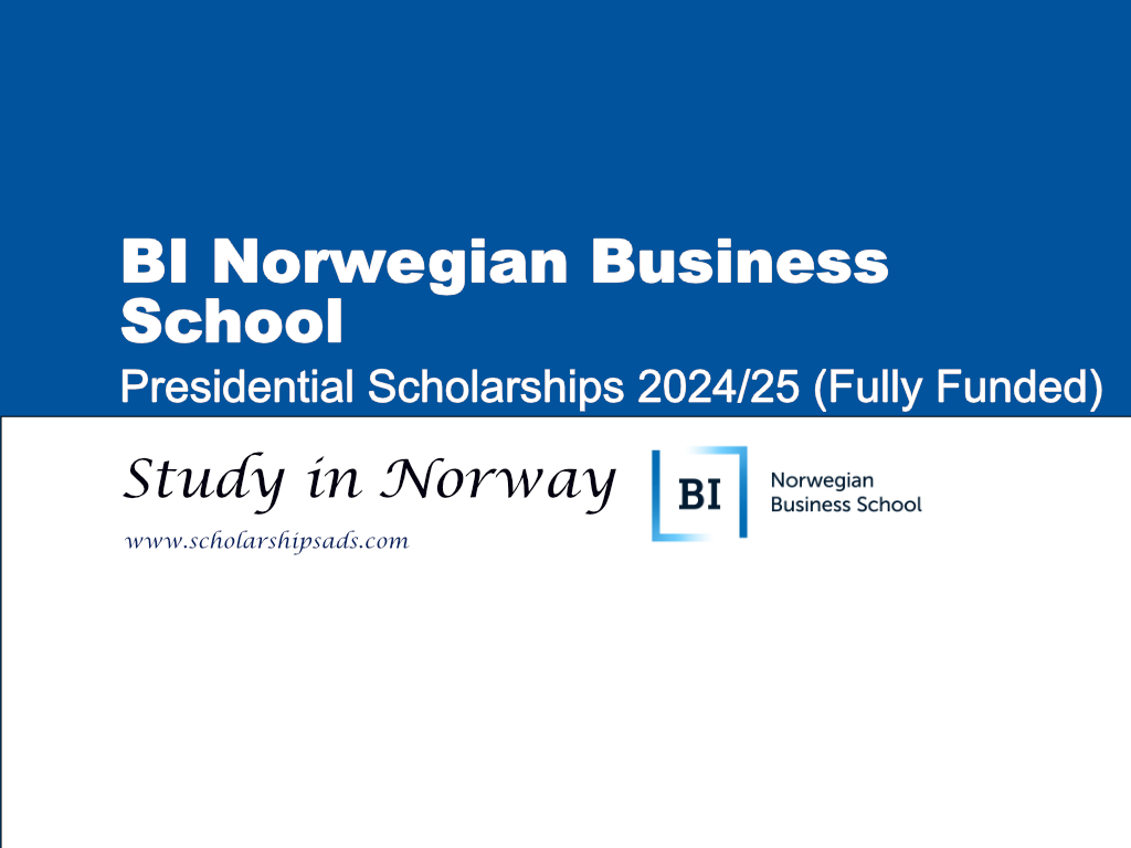 BI Presidential Scholarships 2024-25, Norway. (Fully Funded)