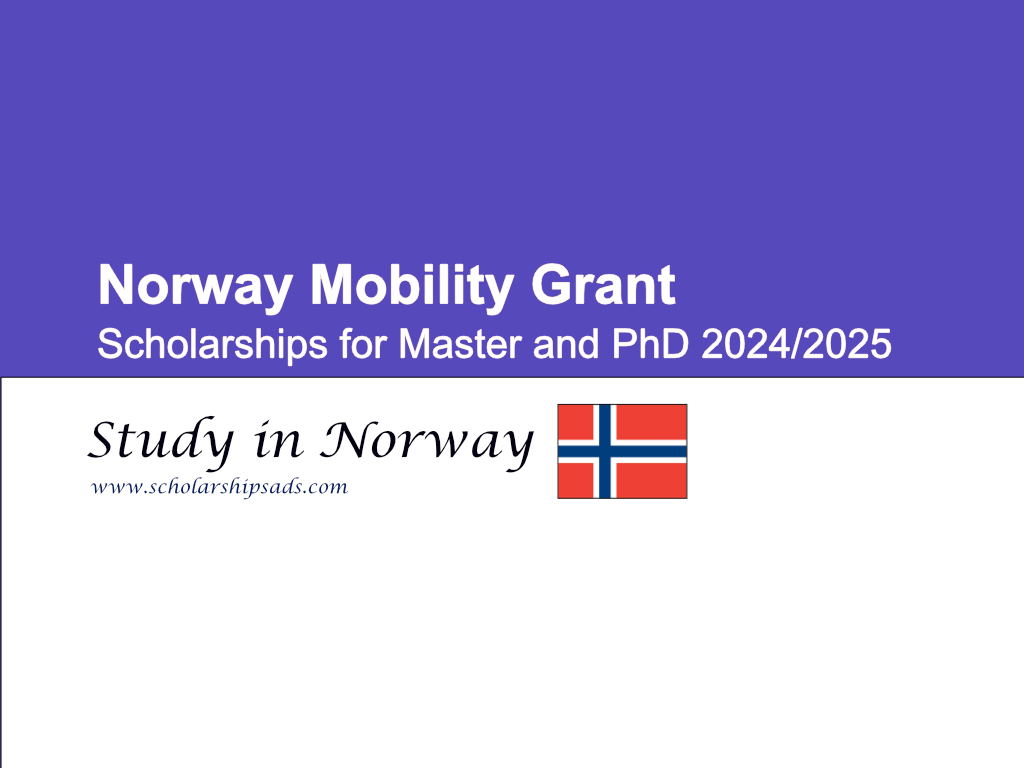  Norway Mobility Grant Scholarships. 