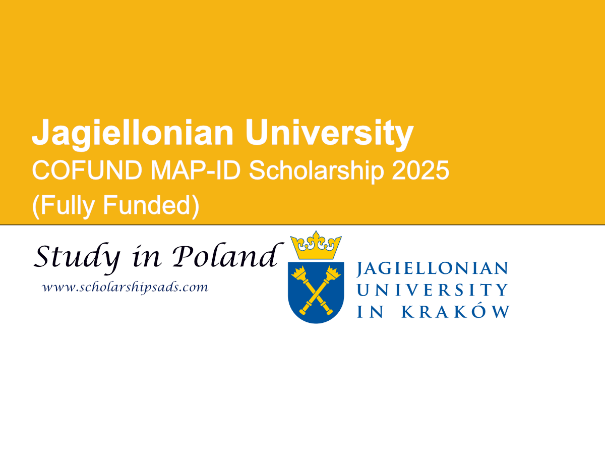 Jagiellonian University Poland COFUND MAP-ID Scholarships.