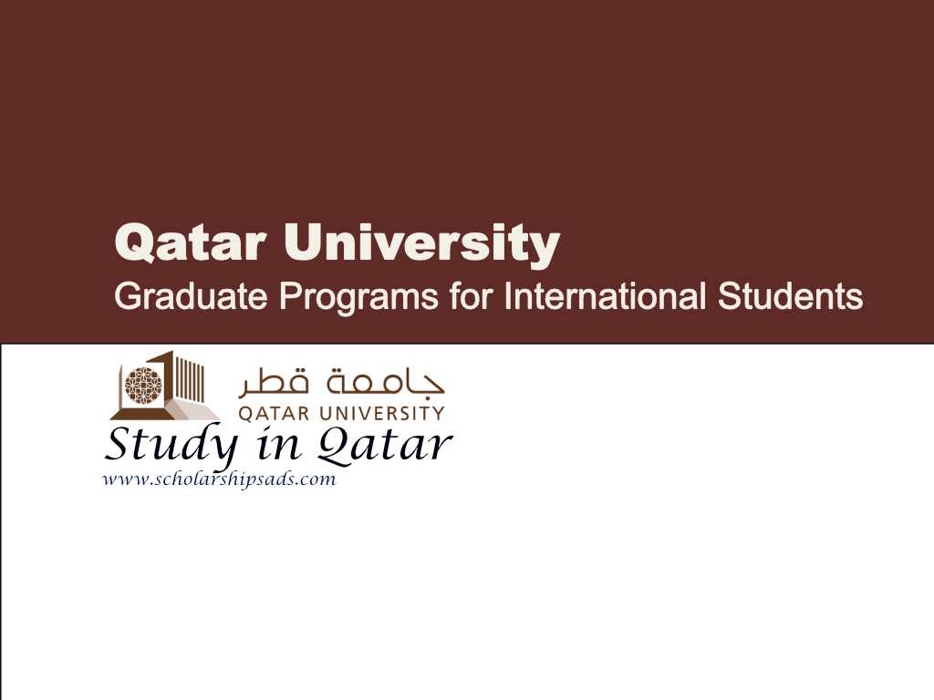  Qatar University Graduate Scholarships. 