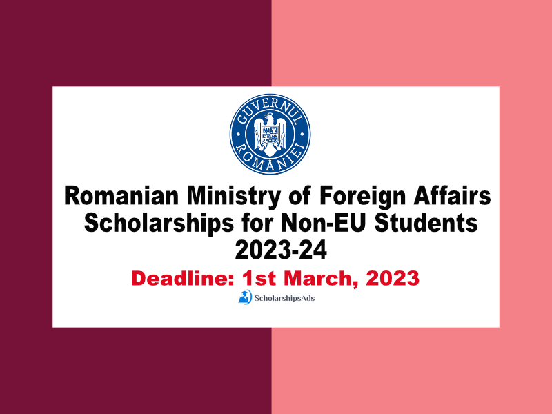   Romanian Ministry of Foreign Affairs Scholarships. 
