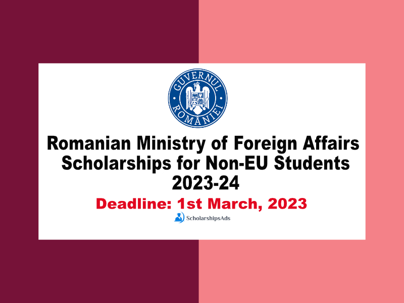  Romanian Ministry of Foreign Affairs Scholarships.