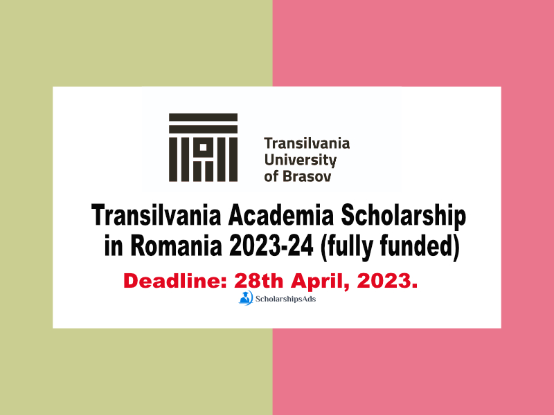  Fully funded Transilvania Academia Scholarships. 