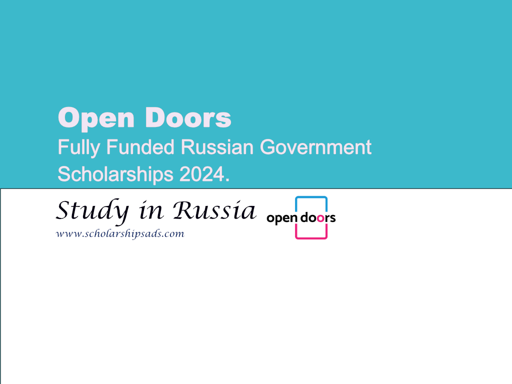 Open Doors Russian Government Scholarships 2024. (Fully Funded)