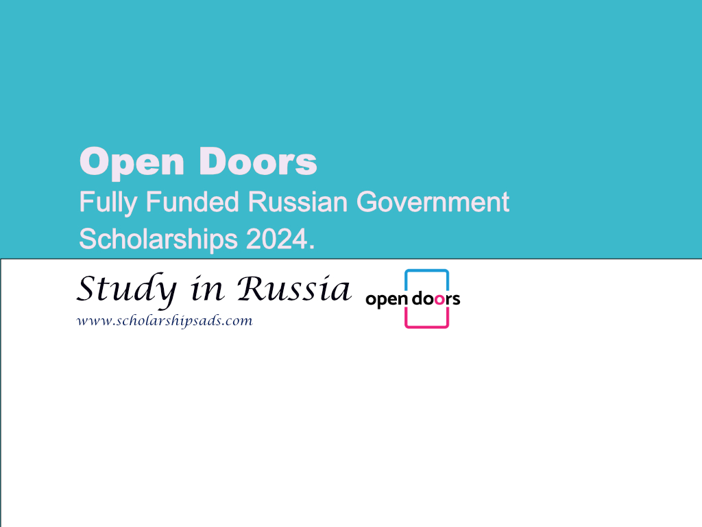  Open Doors Russian Government Scholarships. 