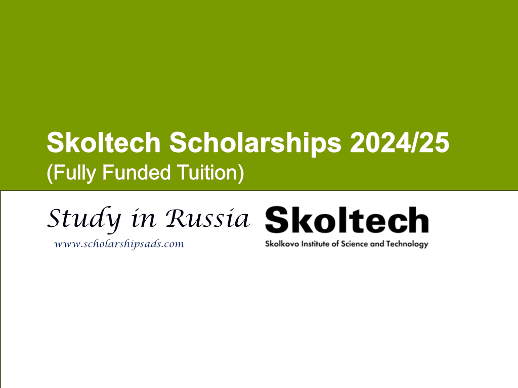 Skoltech Scholarships 2024, Russia. (Fully Funded Tuition)