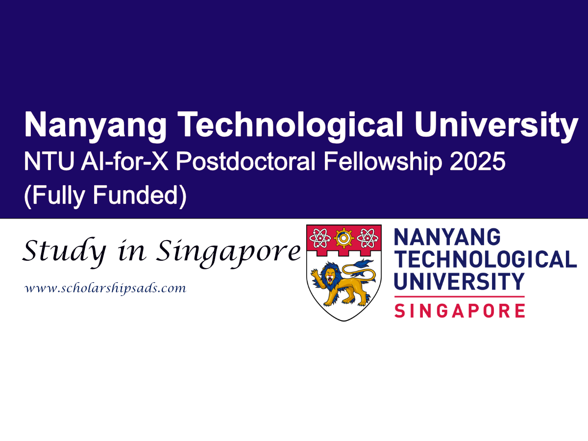 Singapore NTU AI-for-X Postdoctoral Fellowship 2025 (Fully Funded)