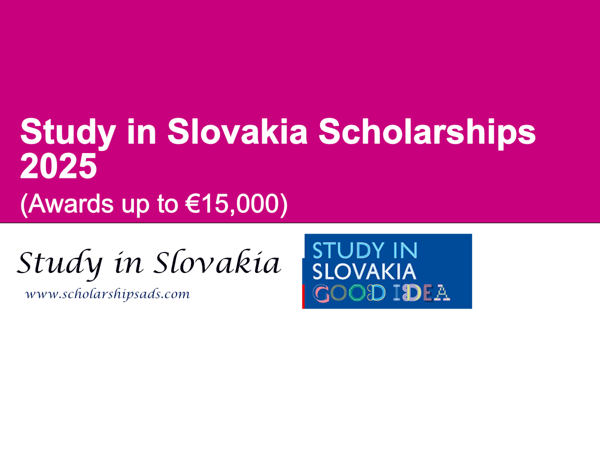 Study in Slovakia Scholarships 2025 (Awards up to €15,000)