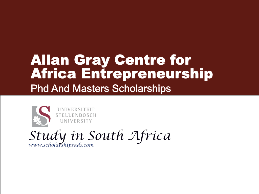 Allan Gray Centre for Africa Entrepreneurship - Phd And Masters Scholarships.