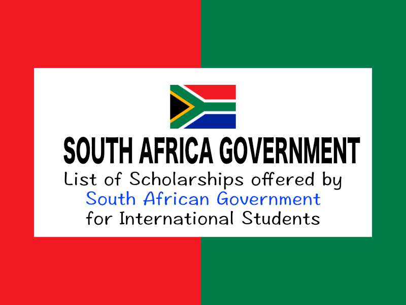 Government of South Africa Scholarships.