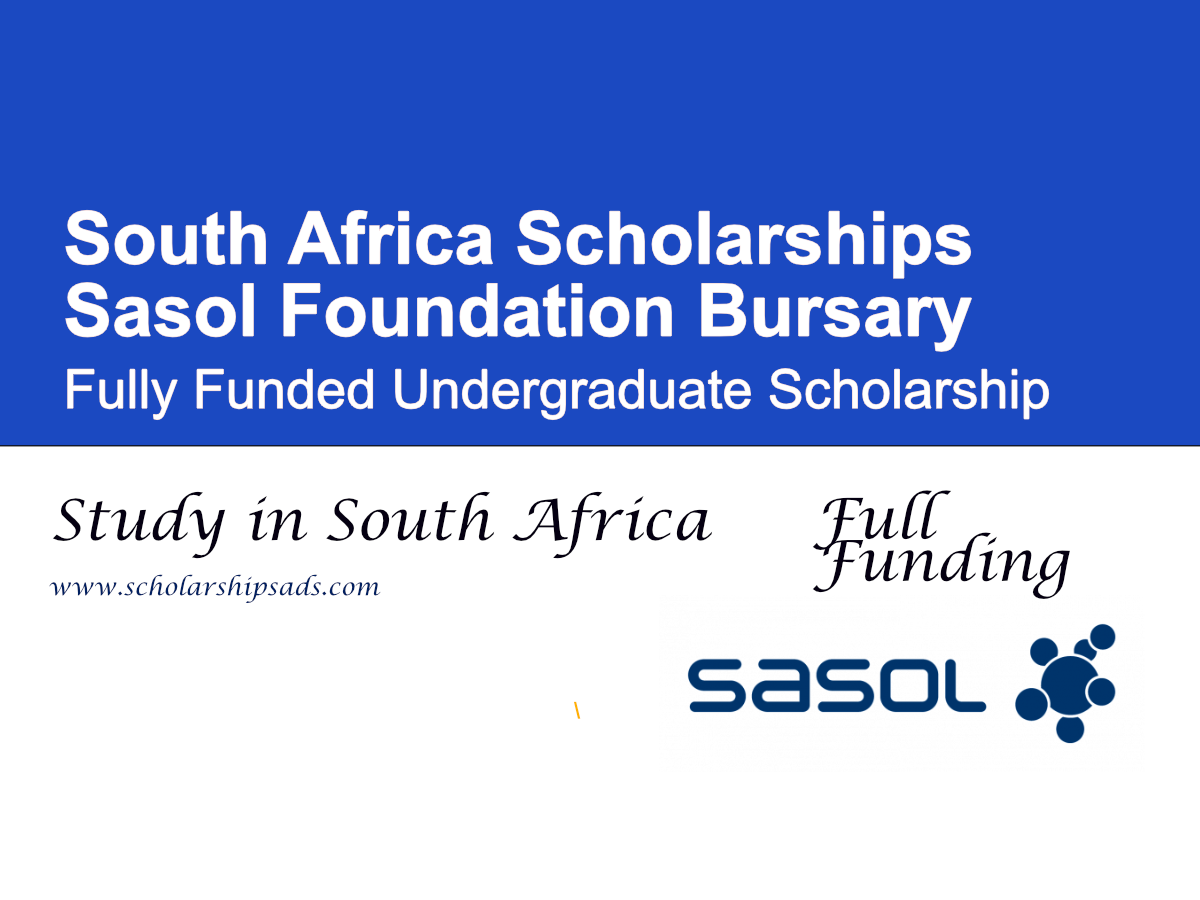 Sasol Foundation Bursary 2026-2027 in South Africa | Fully Funded Undergraduate Scholarship
