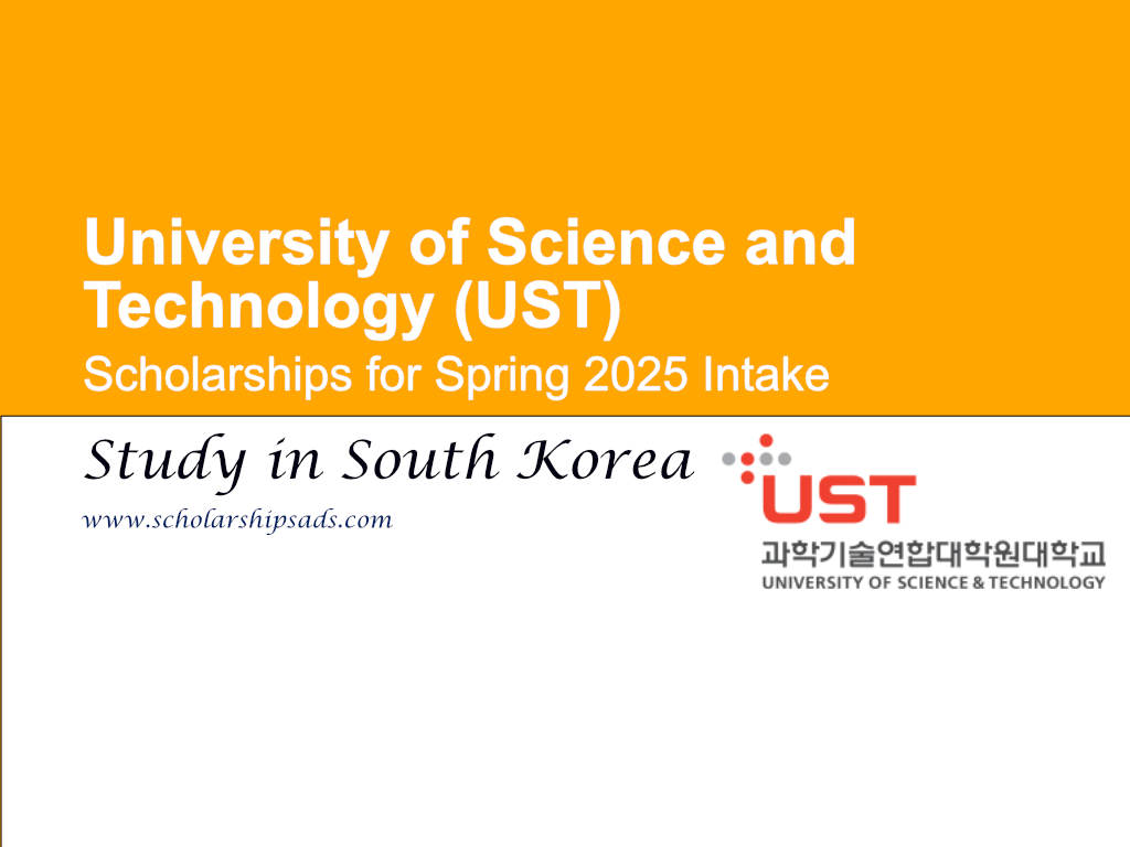 UST South Korea Scholarships for International Students (Spring 2025 Intake)