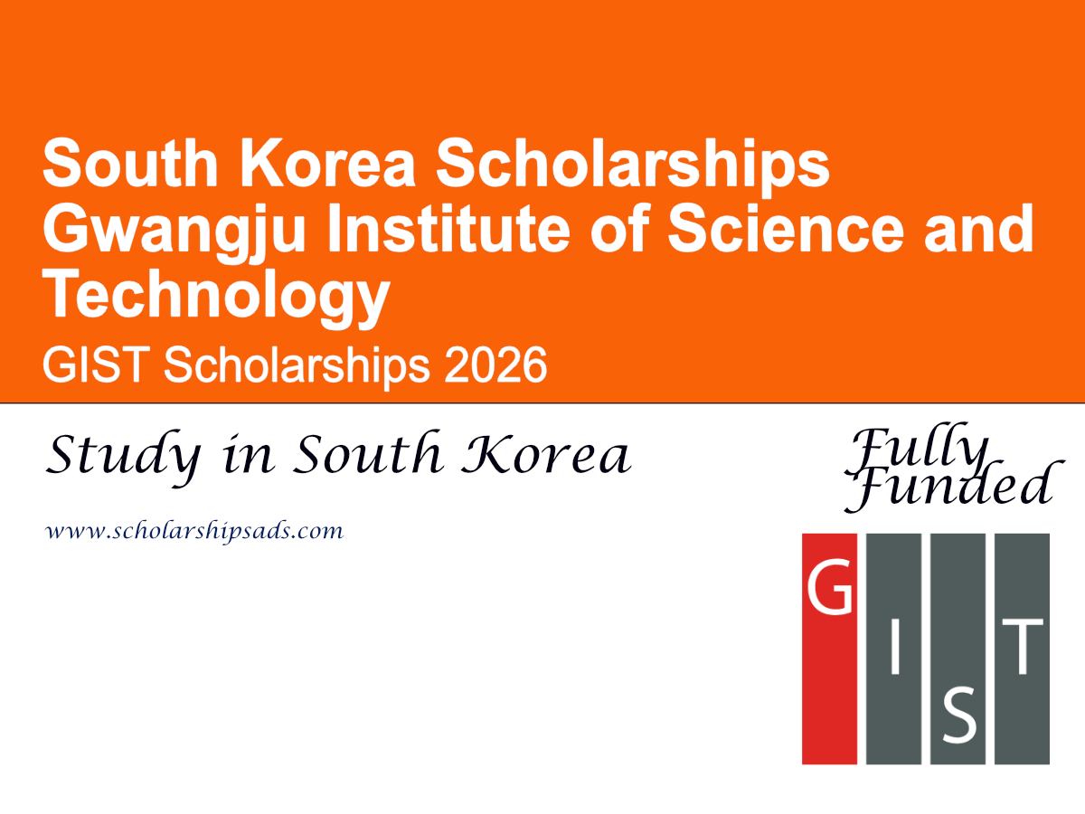 South Korea Gwangju Institute of Science and Technology (GIST) Scholarships 2026 - Fully Funded