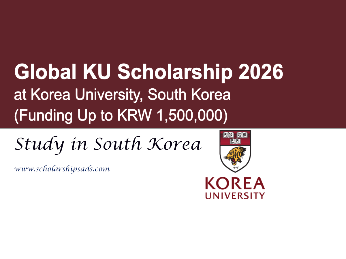 Korea University Global KU Scholarships 2026 in South Korea