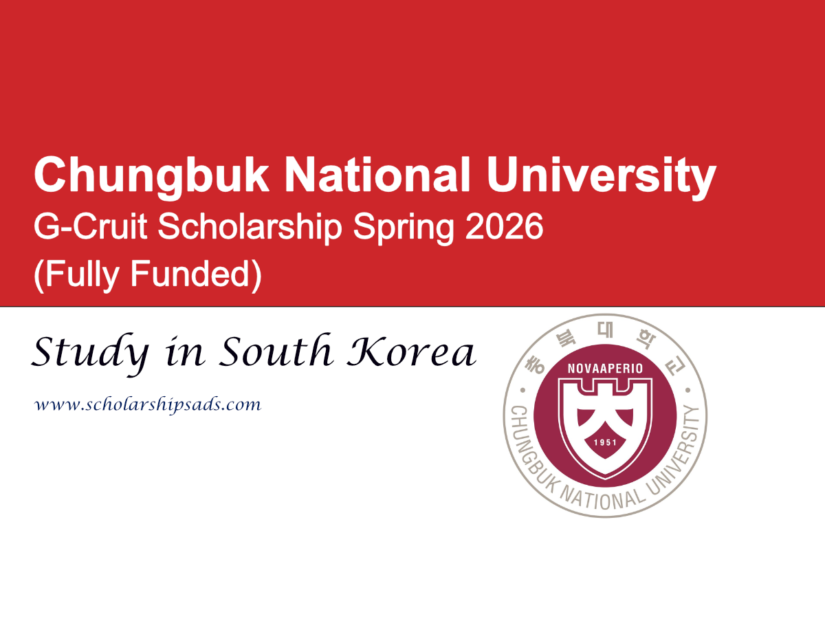 South Korea Chungbuk National University G-Cruit Scholarship Spring 2026 (Fully Funded)