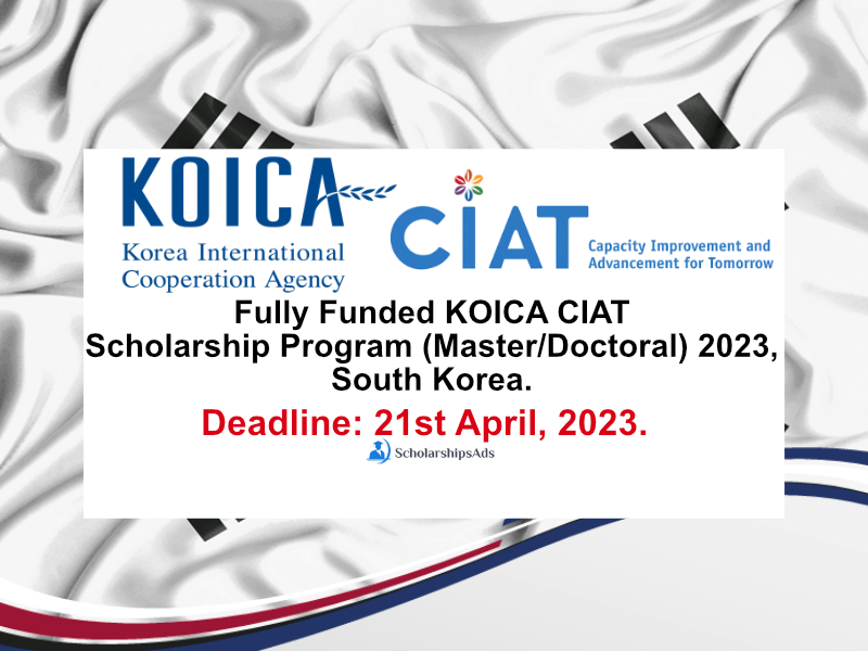 Fully Funded KOICA CIAT Scholarships.