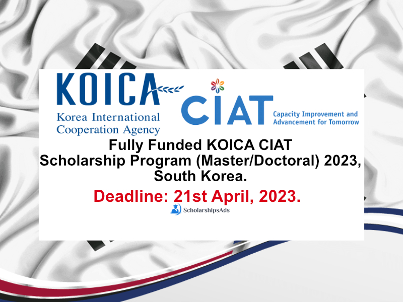  Fully Funded KOICA CIAT Scholarships. 