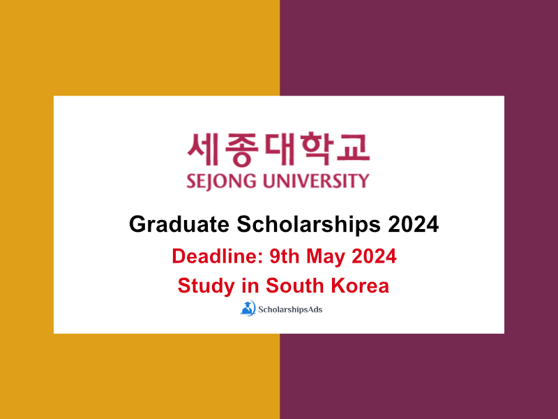 Sejong University Graduate Scholarships.