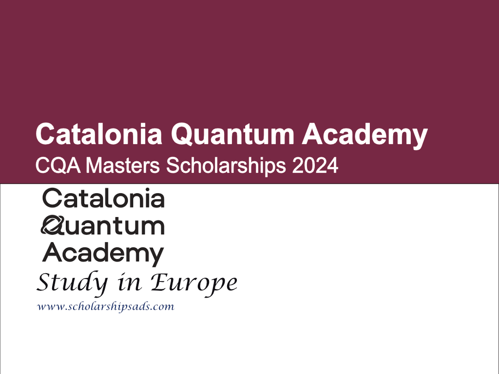 Catalonia Quantum Academy Masters Scholarships.
