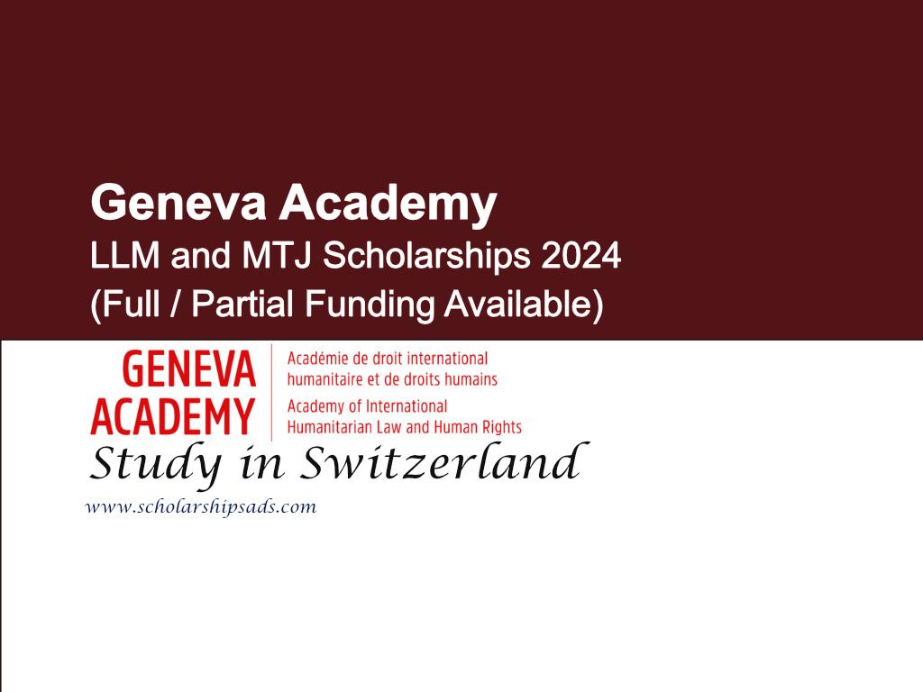Geneva Academy Scholarships.