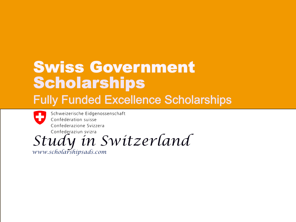  Fully Funded Swiss Government Excellence Scholarships. 