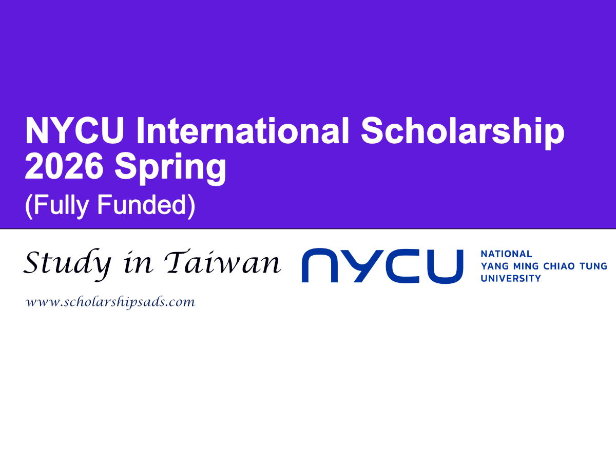 NYCU Taiwan International Scholarship 2026 Spring (Fully Funded)