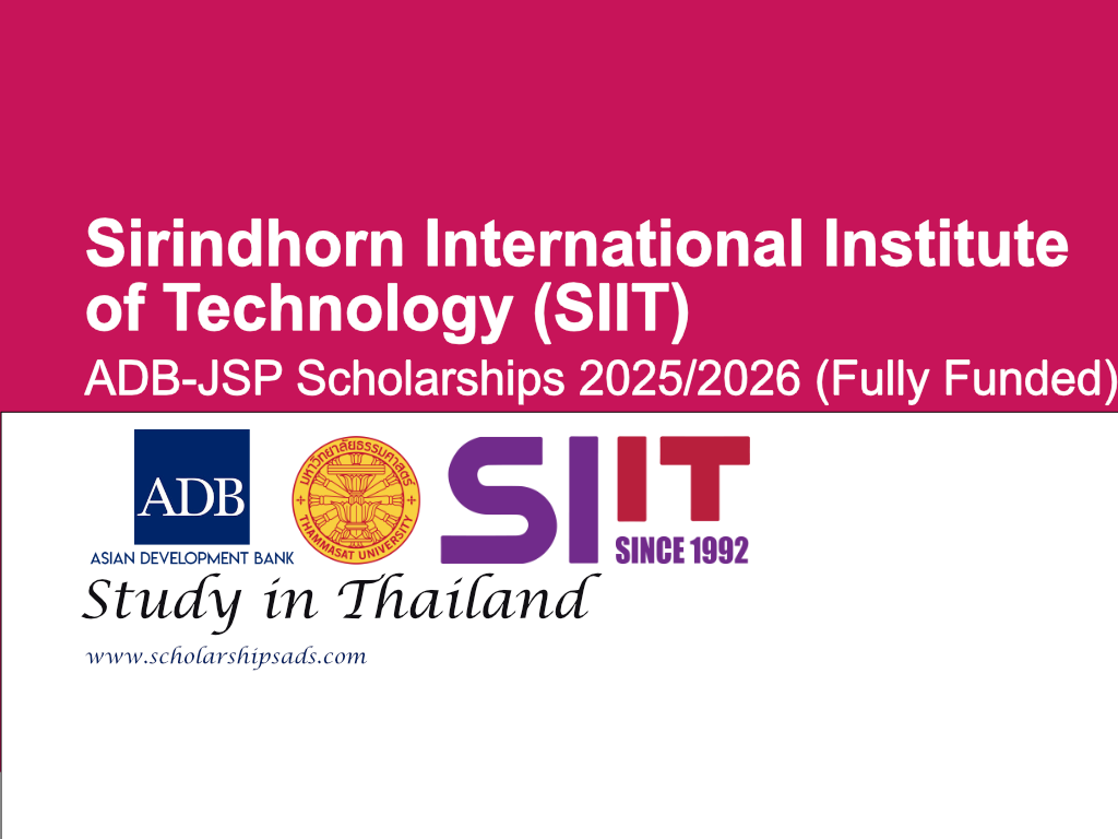 SIIT ADB-JSP Scholarships.