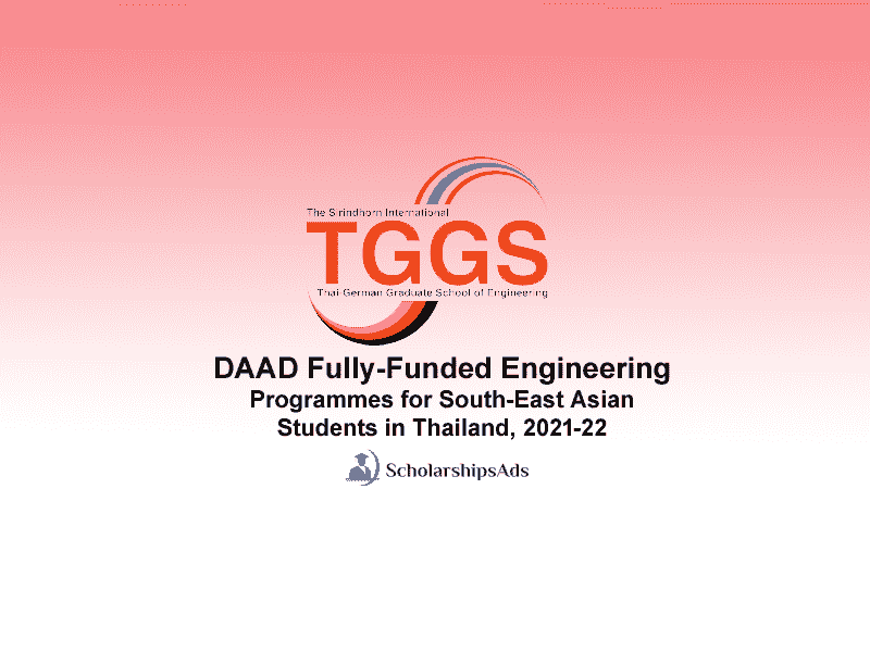 DAAD Fully-Funded Engineering Programmes for South-East Asian Students in Thailand, 2021-22