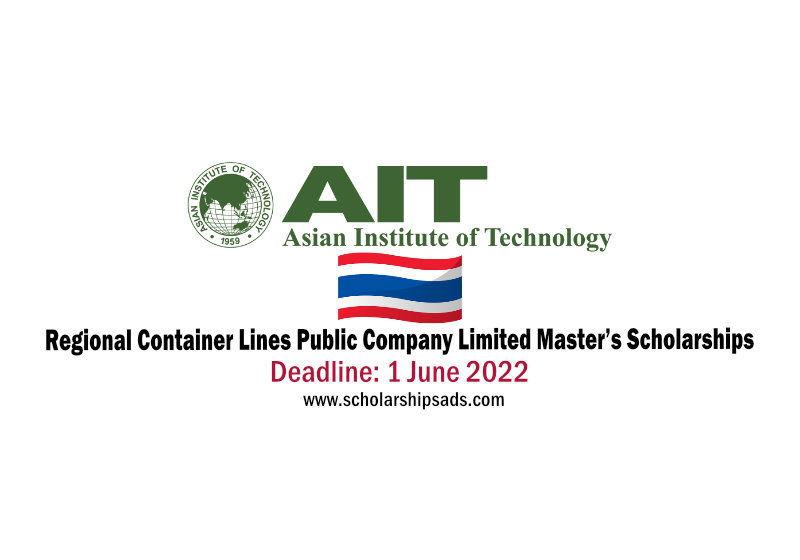 AIT Regional Container Lines Public Company Limited Master’s Scholarships in Thailand 2022