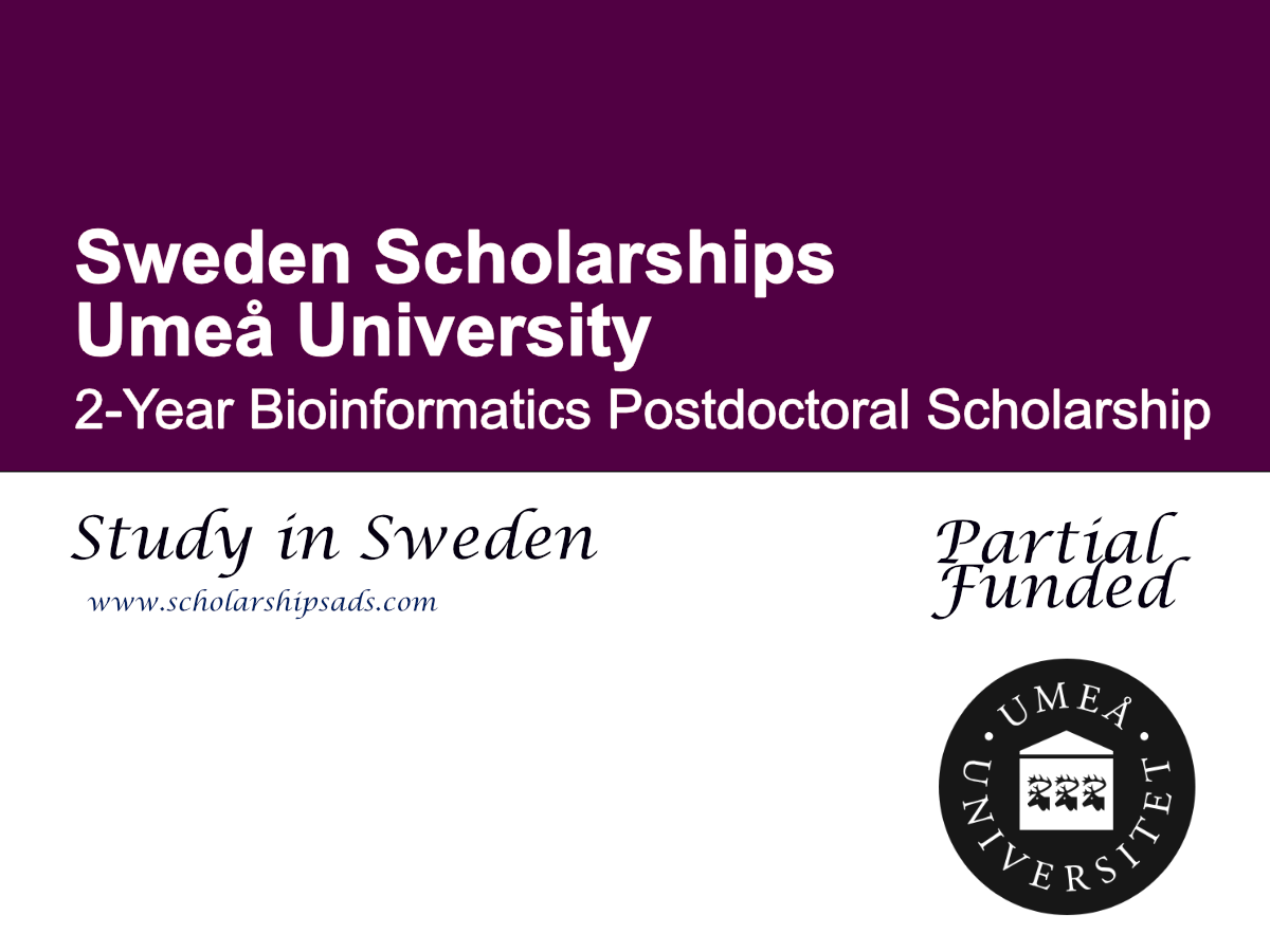 Umeå University  2-Year Bioinformatics Postdoctoral Scholarship 2027, Sweden