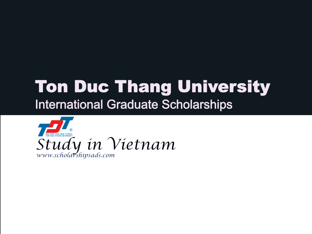 TDTU International Graduate Scholarships for International Students, Vietnam.