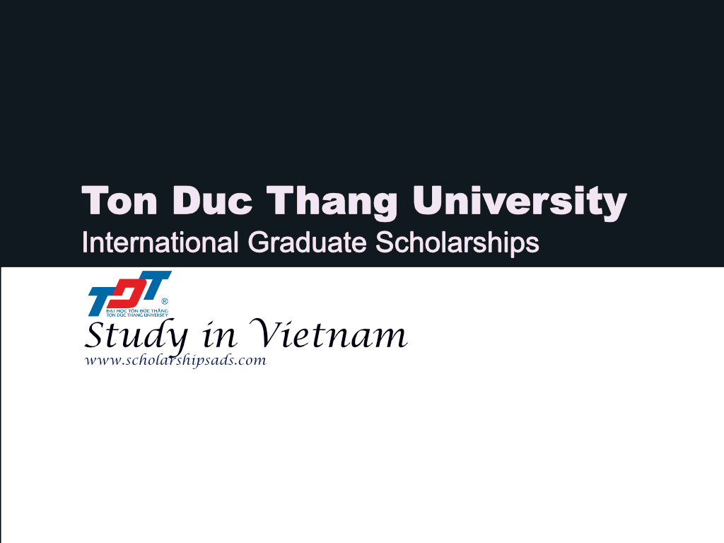  TDTU International Graduate Scholarships. 