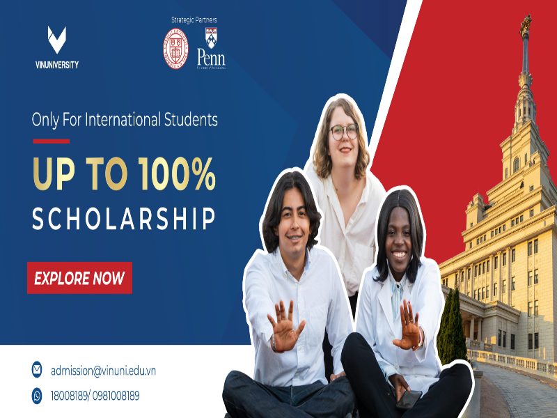 VinUniversity's Scholarships for International Students 2023/24, Vietnam.