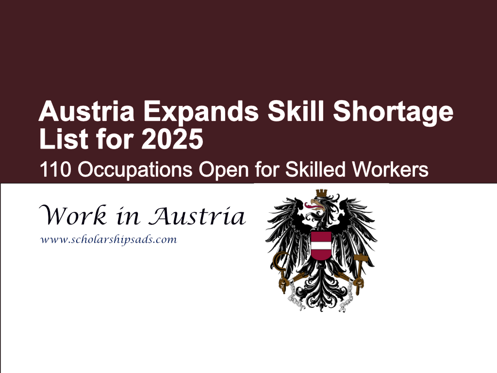Austria Expands Skill Shortage List for 2025: 110 Occupations Open for Skilled Workers
