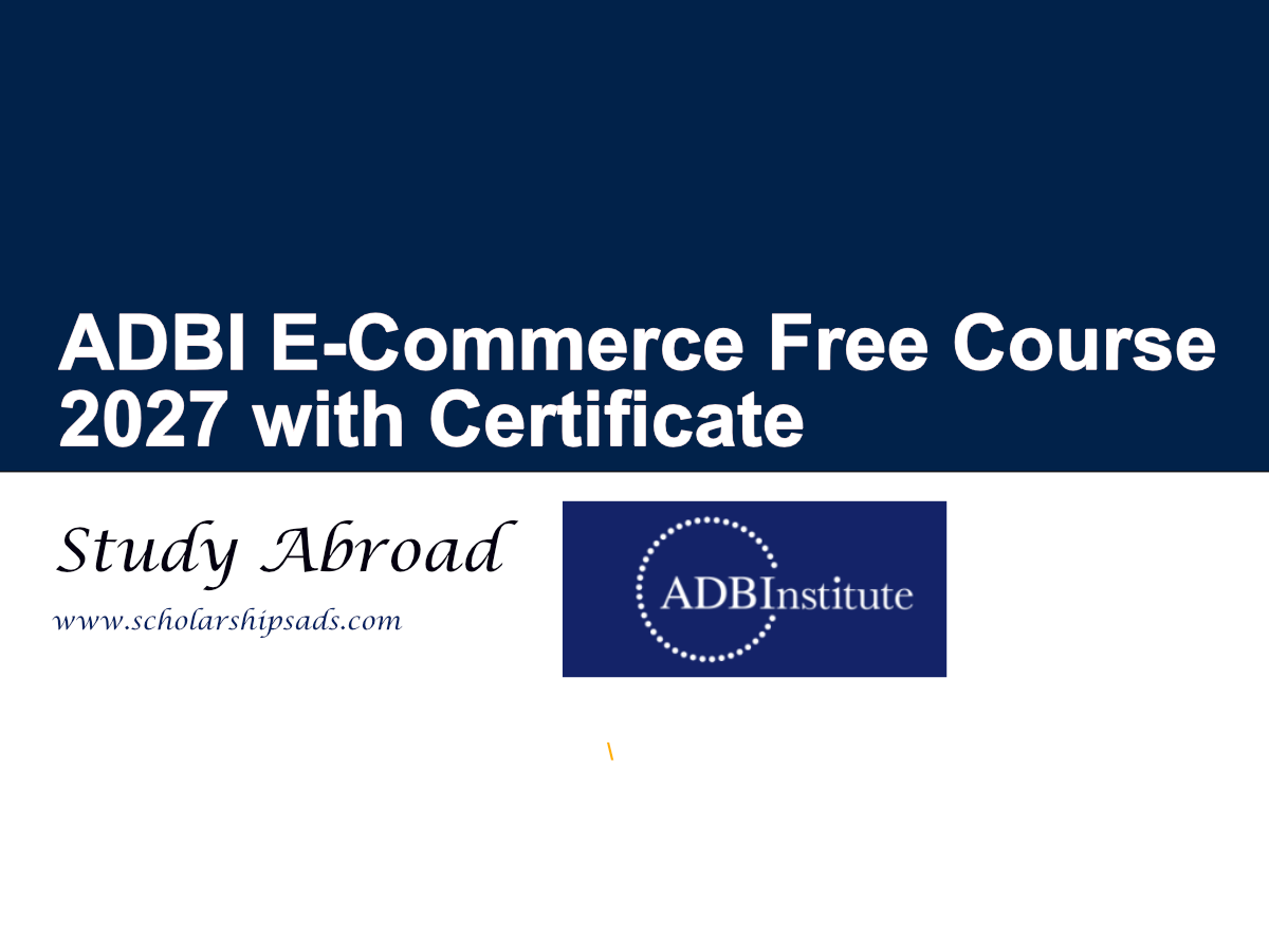 ADBI E-Commerce Free Course 2027 with Certificate