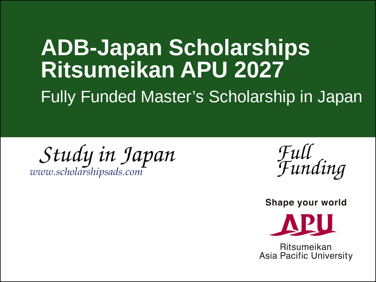 ADB-Japan Scholarships Ritsumeikan APU 2027 (Fully Funded)