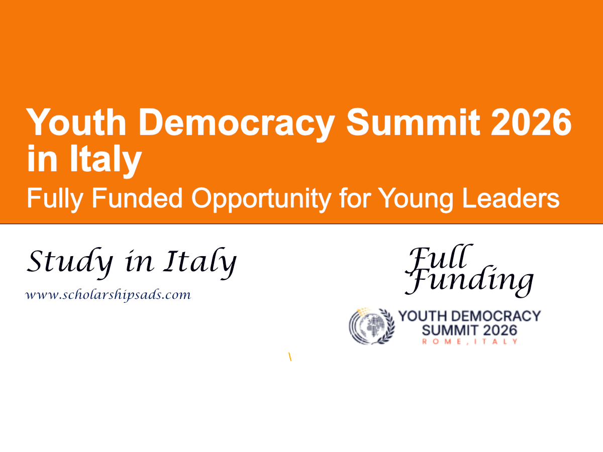 Youth Democracy Summit 2026 in Italy: Fully Funded Opportunity for Young Leaders