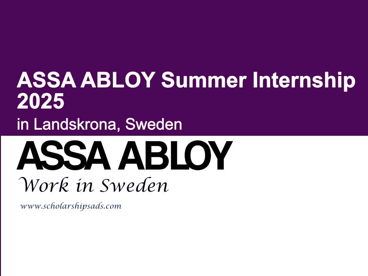 ASSA ABLOY Summer Internship 2025 in Landskrona, Sweden