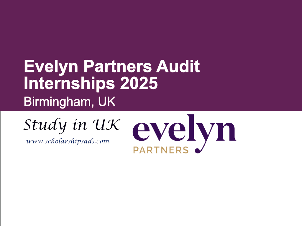 Evelyn Partners Audit Internships 2025 - Birmingham, UK