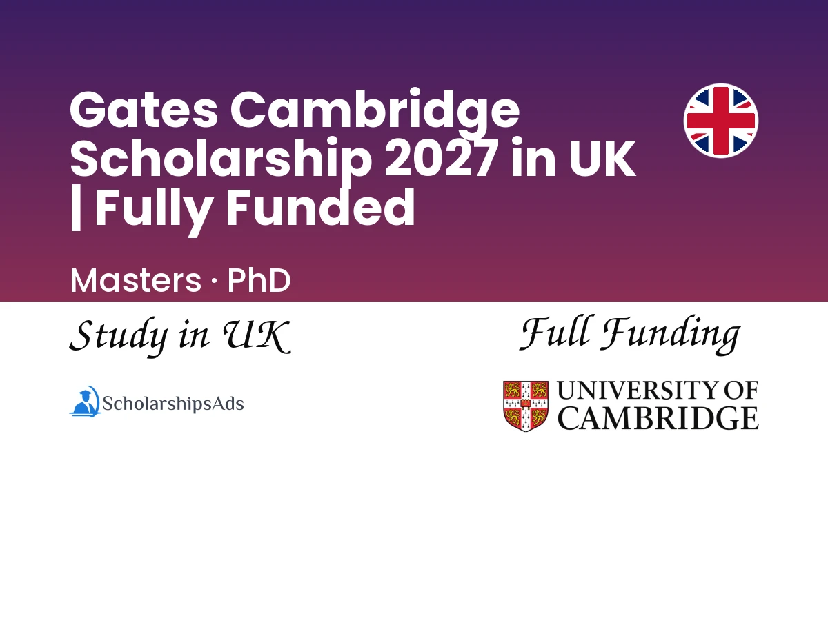 Gates Cambridge Scholarship 2027 in UK | Fully Funded