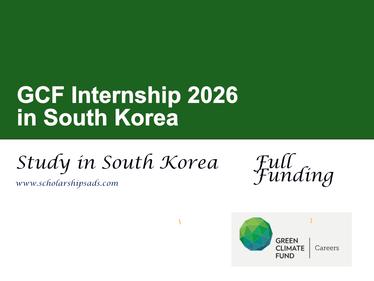 GCF Internship 2026 in South Korea (Fully Funded)