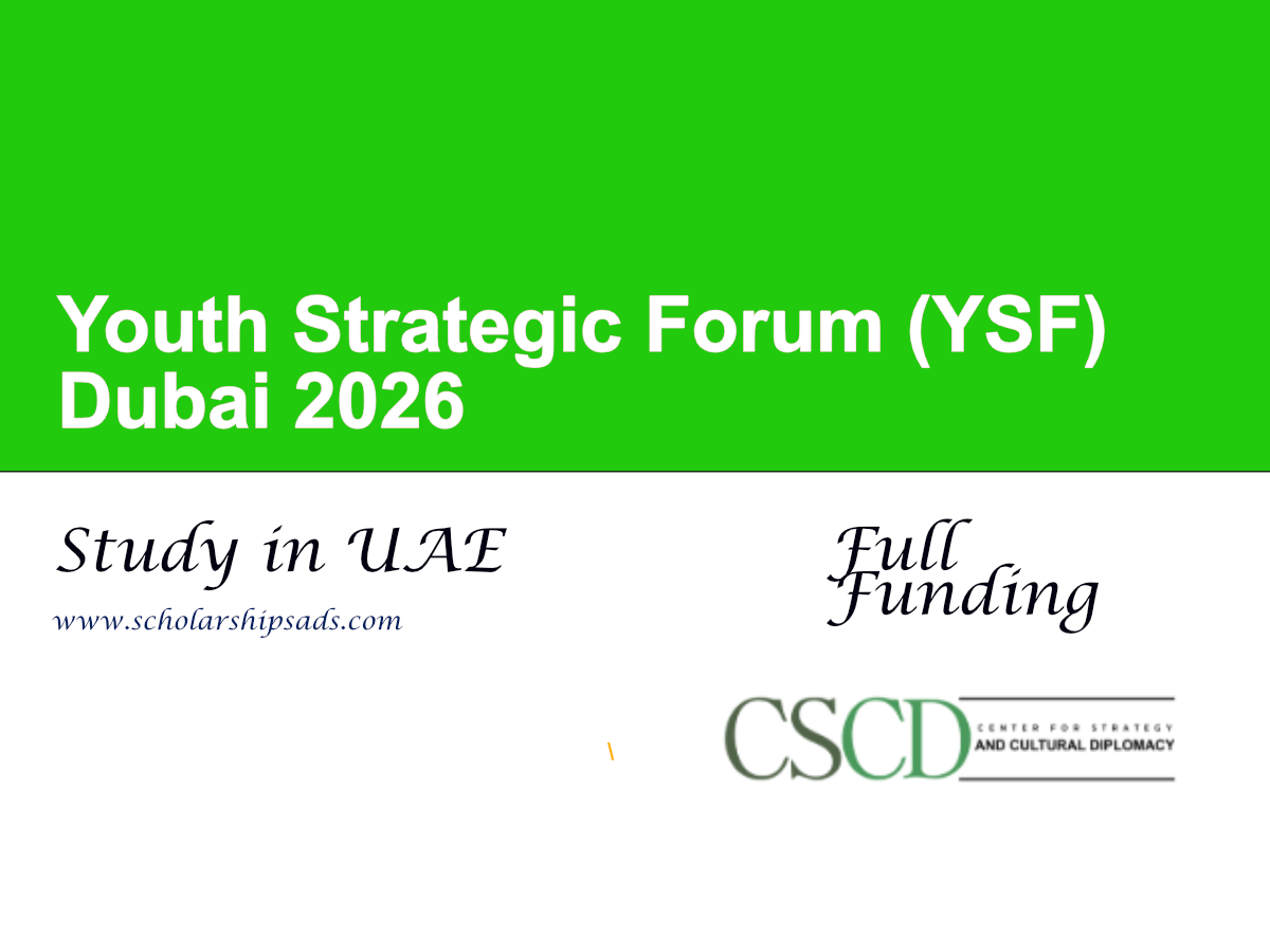 Youth Strategic Forum (YSF) Dubai 2026 (Fully Funded)