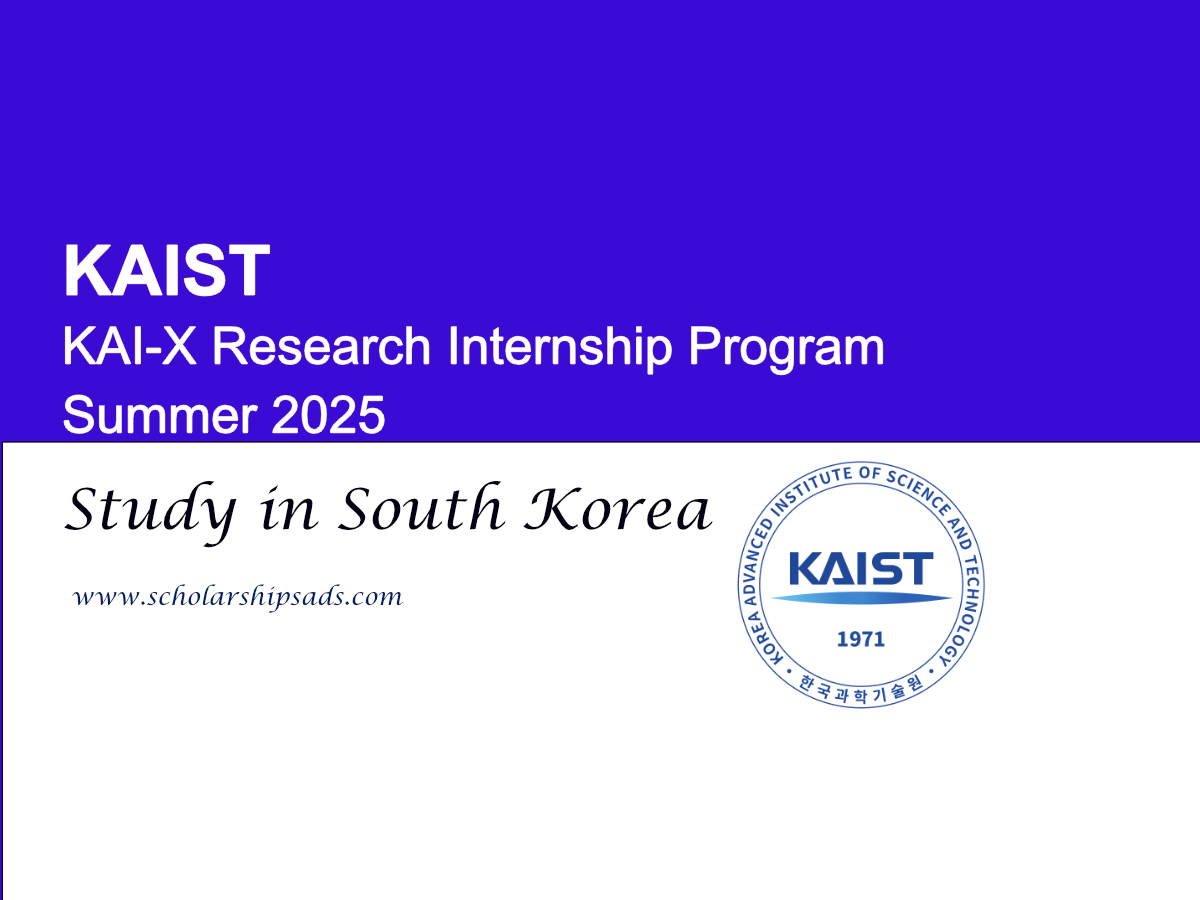 KAIST South Korea KAI-X Research Internship Program Summer 2025