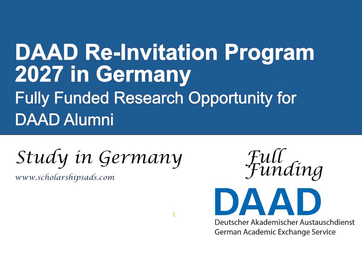 DAAD Re-Invitation Program 2027 in Germany | Fully Funded Research Opportunity for DAAD Alumni