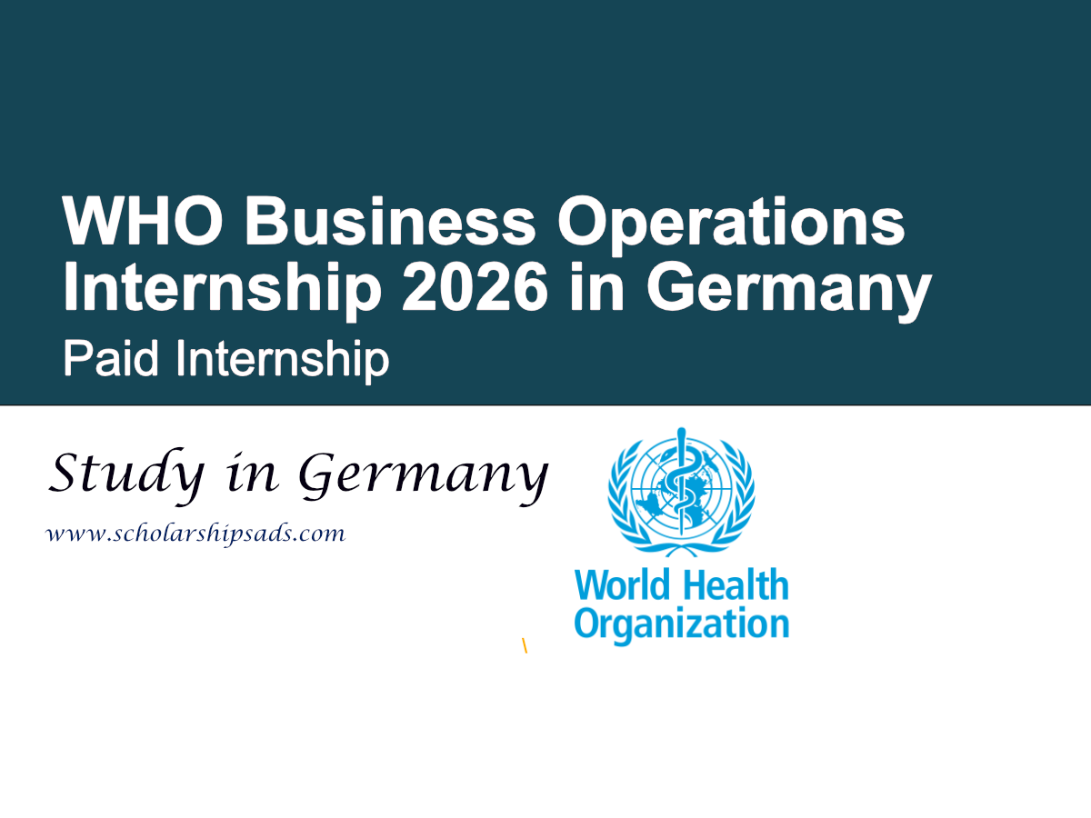 WHO Business Operations Internship 2026 in Germany – Paid Internship
