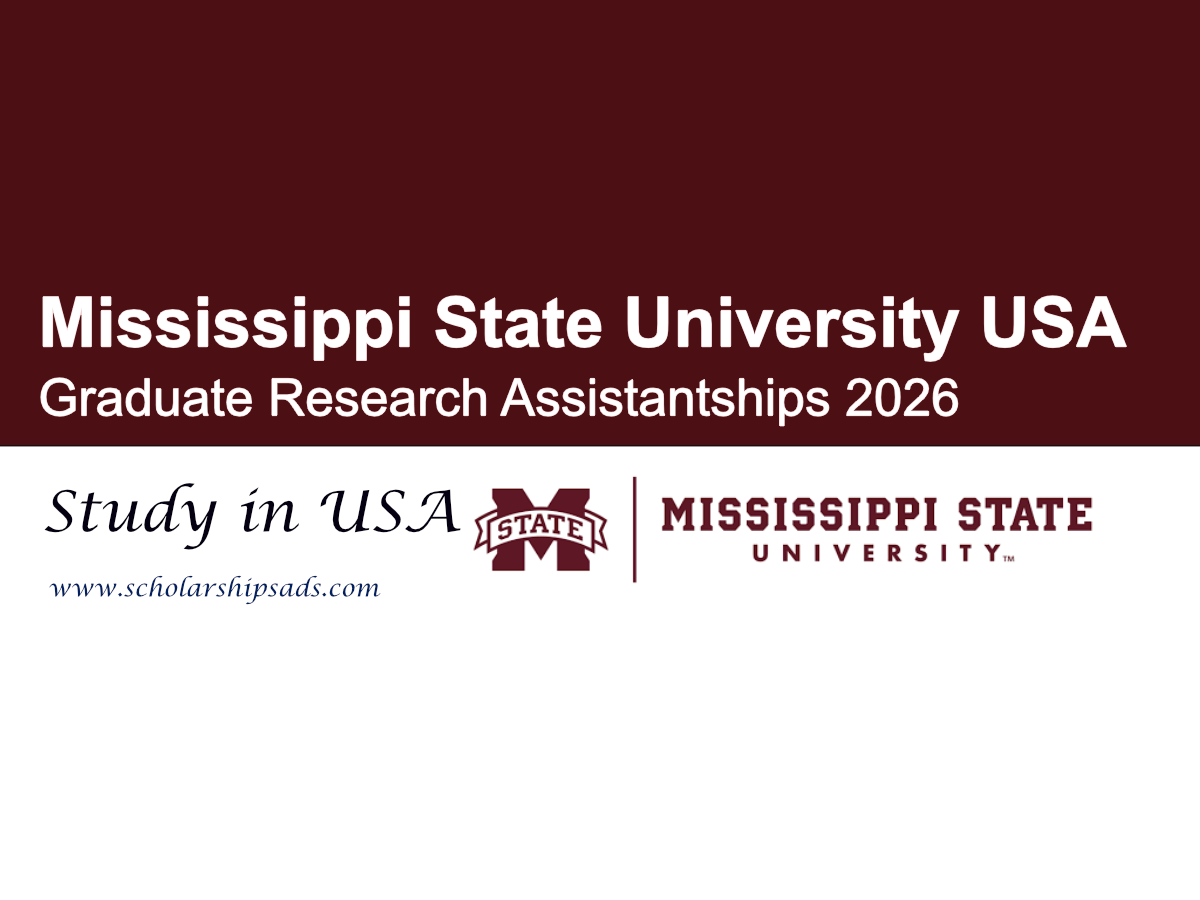 USA Mississippi State University Graduate Research Assistantships 2026