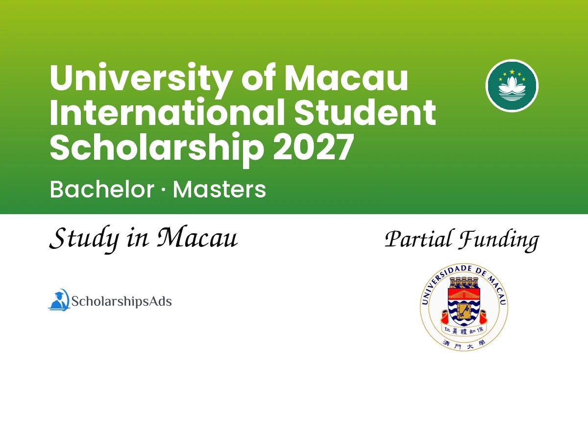 University of Macau International Student Scholarship 2027