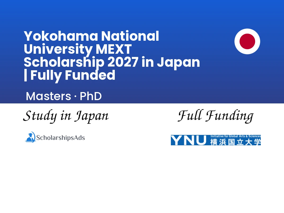 Yokohama National University MEXT Scholarship 2027 in Japan | Fully Funded