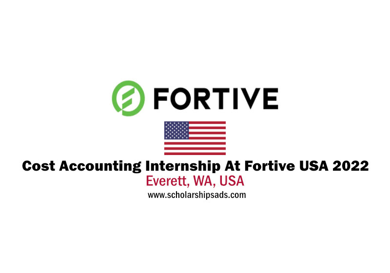 Cost Accounting Internship At Fortive USA 2022